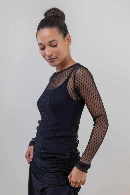 Black Spot Mesh Fiona