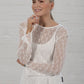 Freya Lace-Knit Jumper Ecru