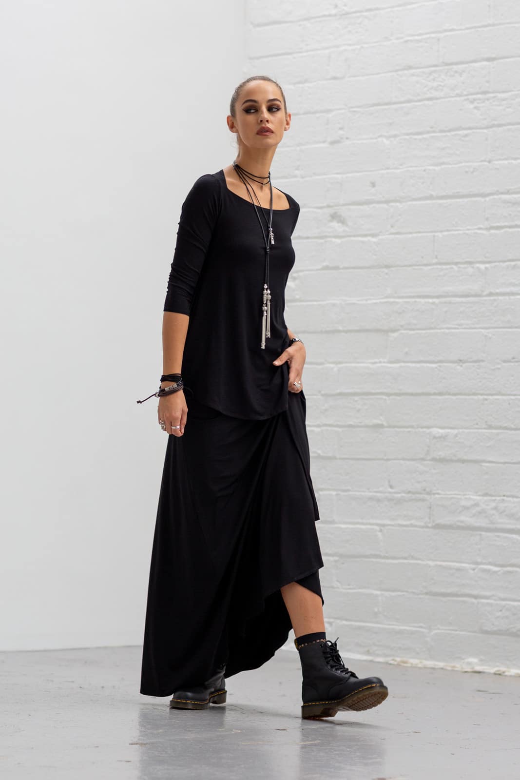 Black overall 2024 skirt measurements